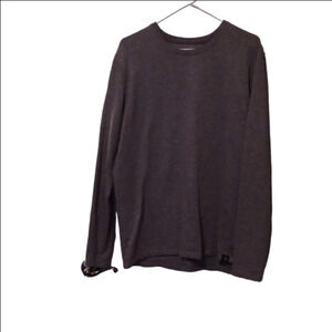 -- Light Gray Crew Neck Shirt With Long Sleeves